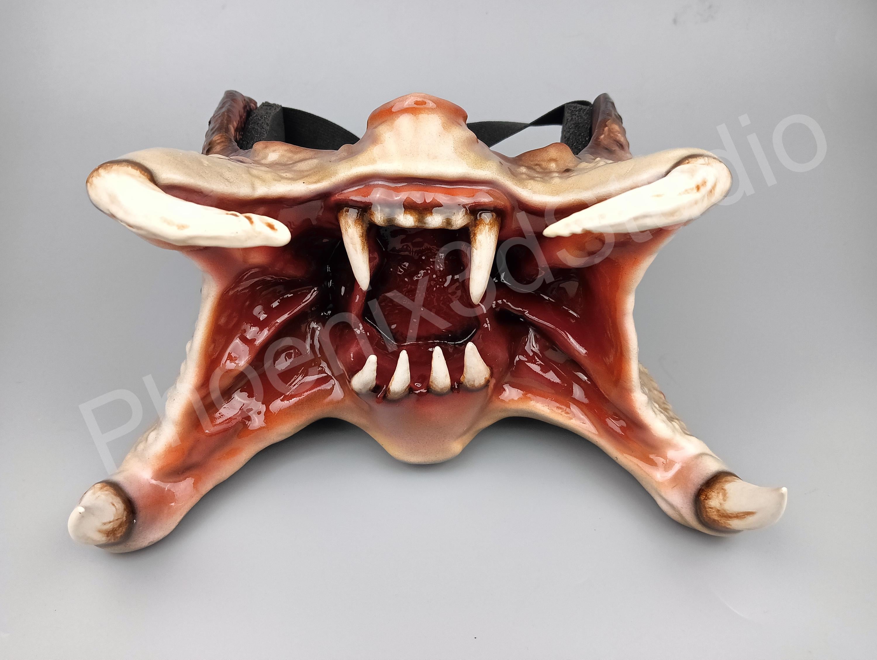 Predator Wolf Half Face Mask | Sci-fi Alien Mask for Cosplay, Halloween ...