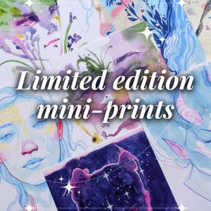 Weird Whimsical Watercolour Art Prints | Limited Edition Mini-prints | Fantasy Art Sketch