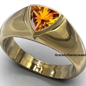 Yellow Topaz Ring-Men Golden Topaz Ring-Yellow Gems Ring-925 Silver Men Ring-Natural Golden Topaz Ring-Men Ring.