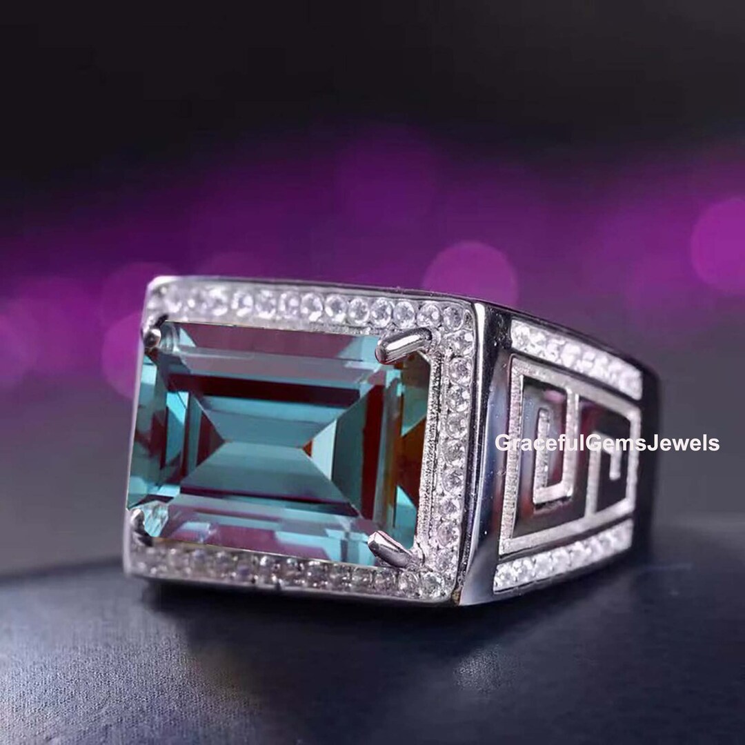 Men's Alexandrite Ring Engagement Ring Men Jewelry Ring Etsy