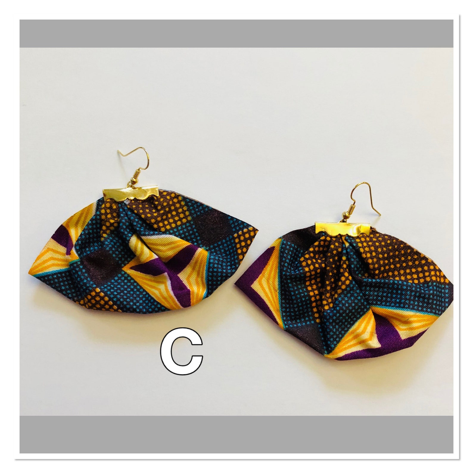 African Earring Ankara Earrings. Fabric Earrings Etsy