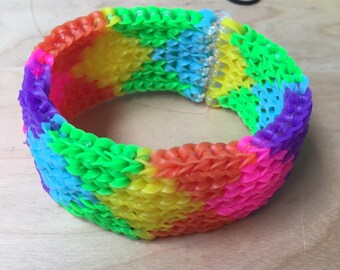 rainbow pattern square bracelet
