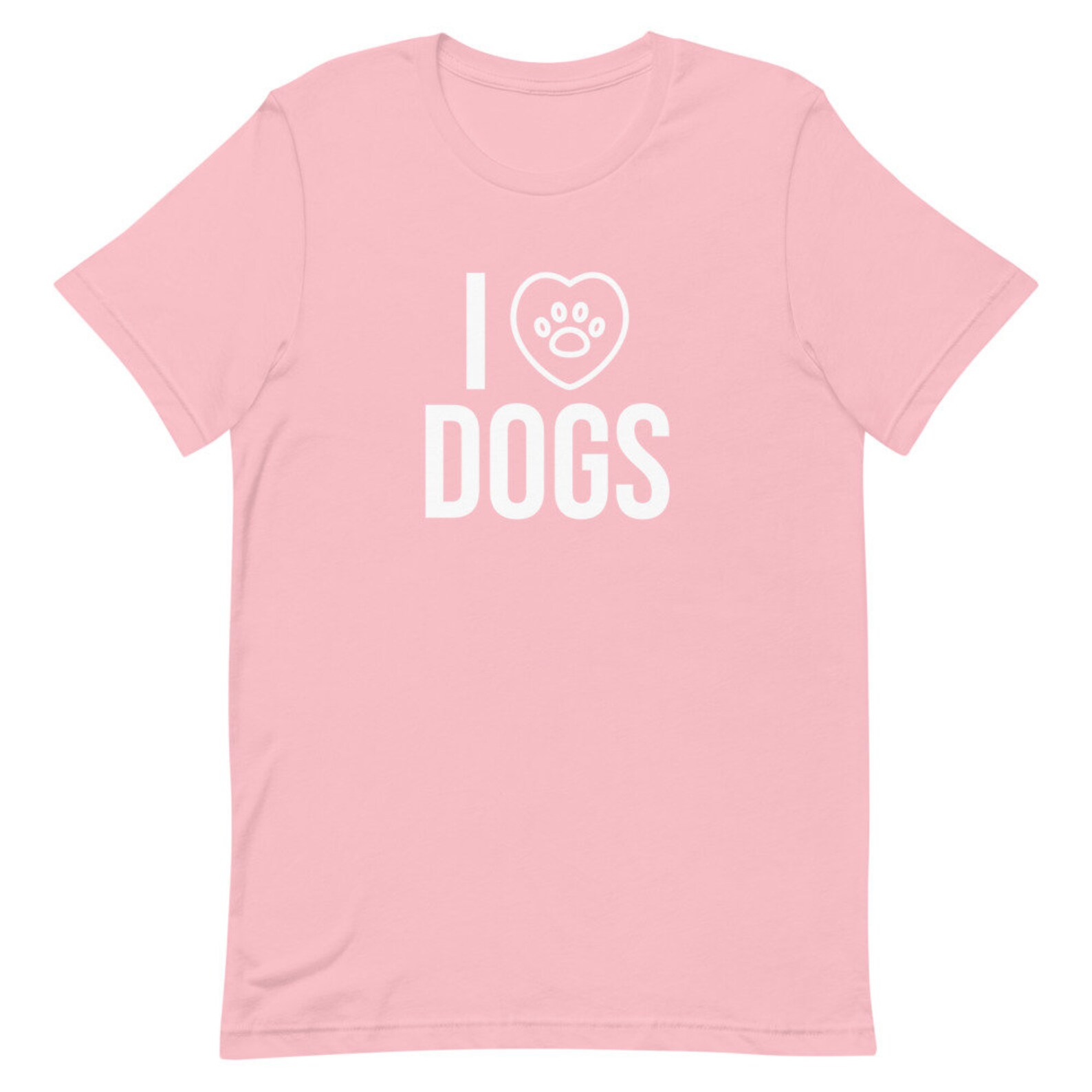 I Love Dogs Tshirt Dog Lover Shirt Dog Pink or Black Tee Etsy