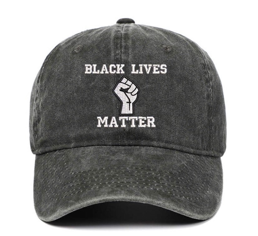 BLM Black Lives Matter Hat. BLACK 