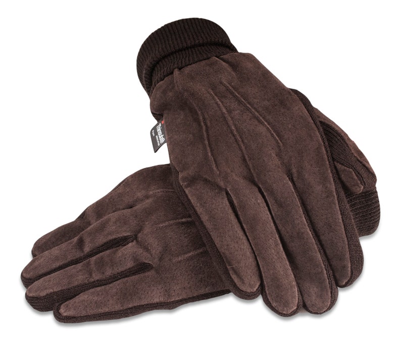 Mens Thinsulate Gloves Suede Leather Gloves Thermal Etsy UK