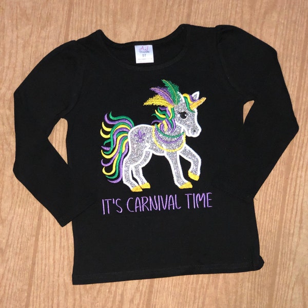 unicorn mardi gras shirt