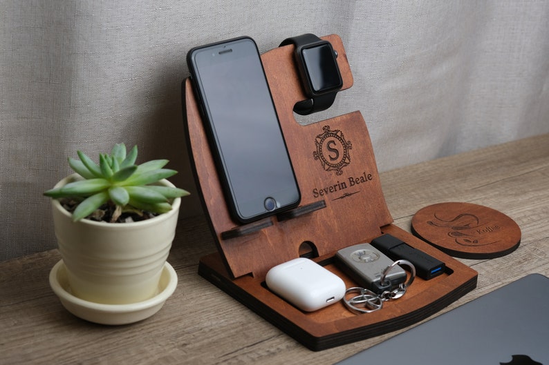 Minimalist Docking Station Personalized Wooden Docking Etsy