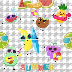 Summer Cool Fruit Seamless Pattern File