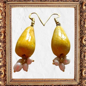Sizilianische Ohrringe, Keramik Ohrringe, Korallenperlen, sizilianische Schmuck, bijoux Sicile, boucles d’oreilles Sicile, boucles d’oreilles Sicile