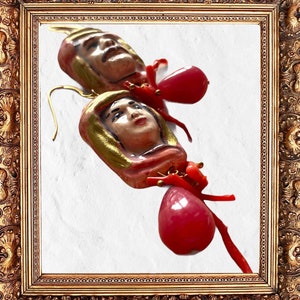 Sicily earrings, moro jewelry heads, Sicily jewelry, Sicily ceramics, ceramic earrings, Sicily earrings, ceramic earrings