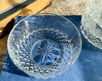 Vintage Glass Sorbet Dishes, Arcoroc France