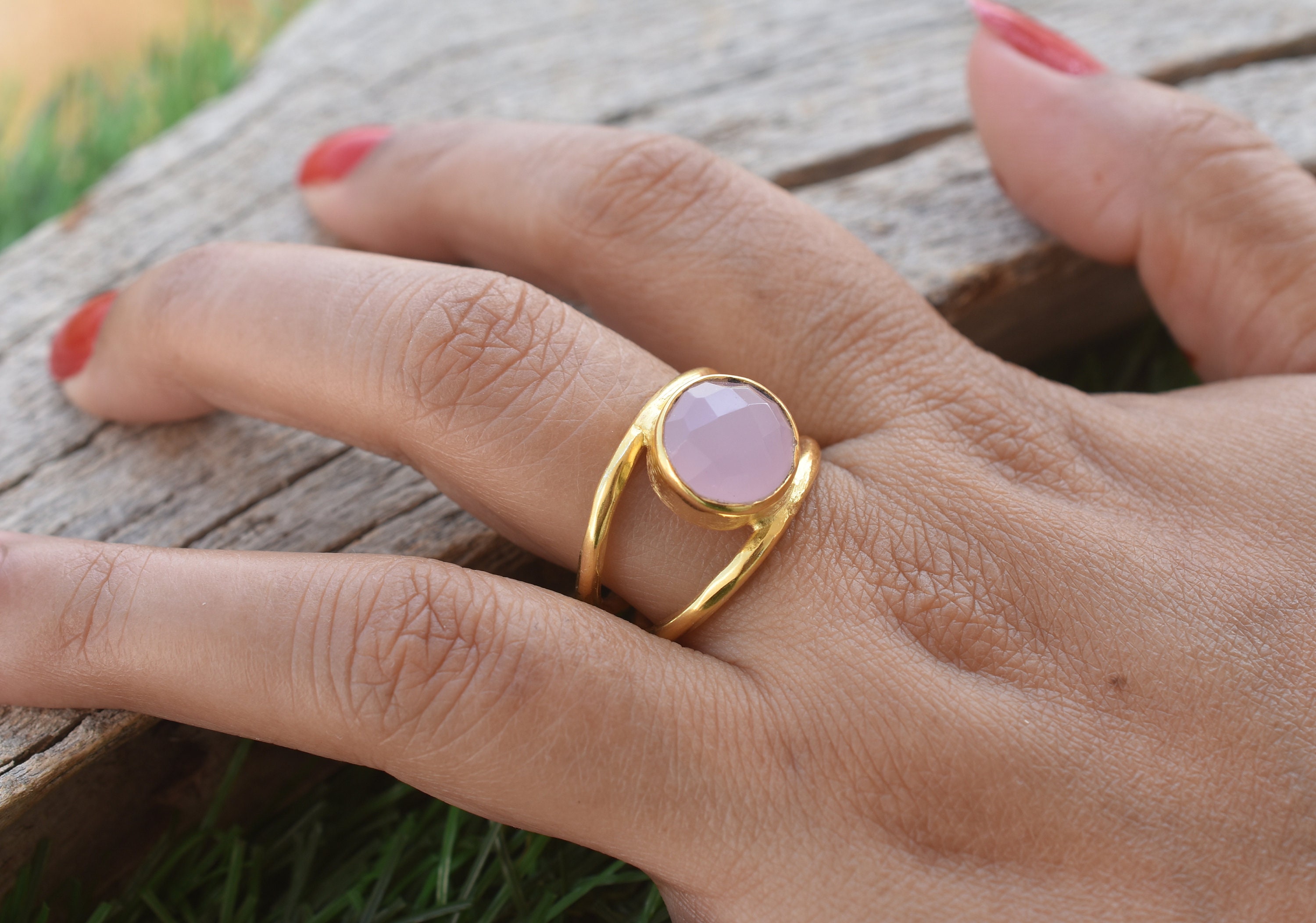 Rose Quartz Ring statement Rings wedding Rings Rings for Etsy UK