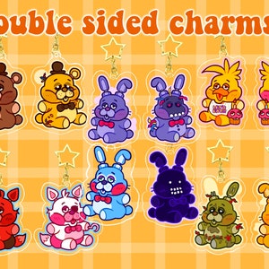 Animatronic Double Sided Acrylic Epoxy Charms