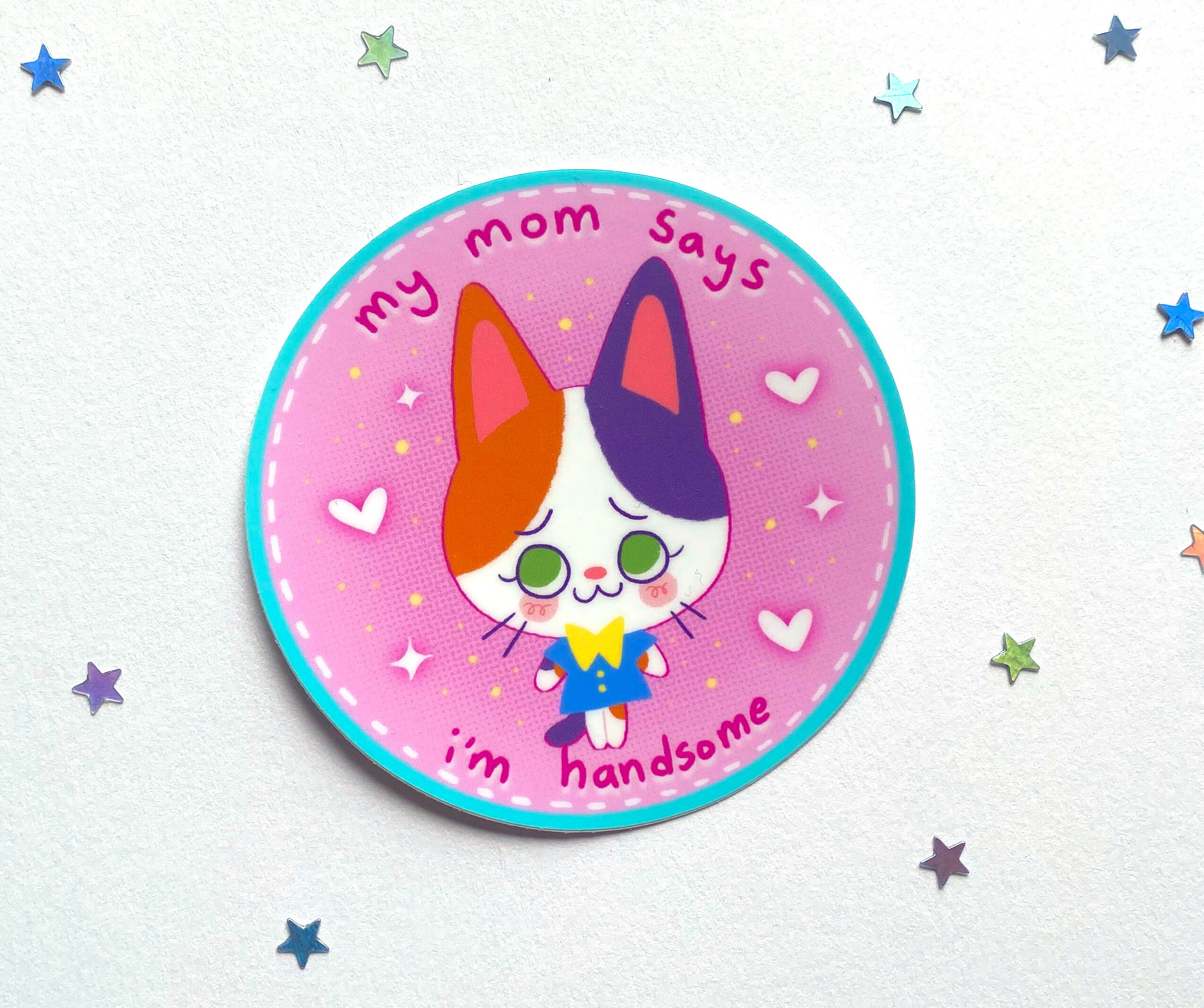 Cute Silly Circle Vinyl Stickers | Etsy