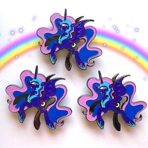 MLP Nightmare Moon Jumbo Hard Emaille Glitzer Pin