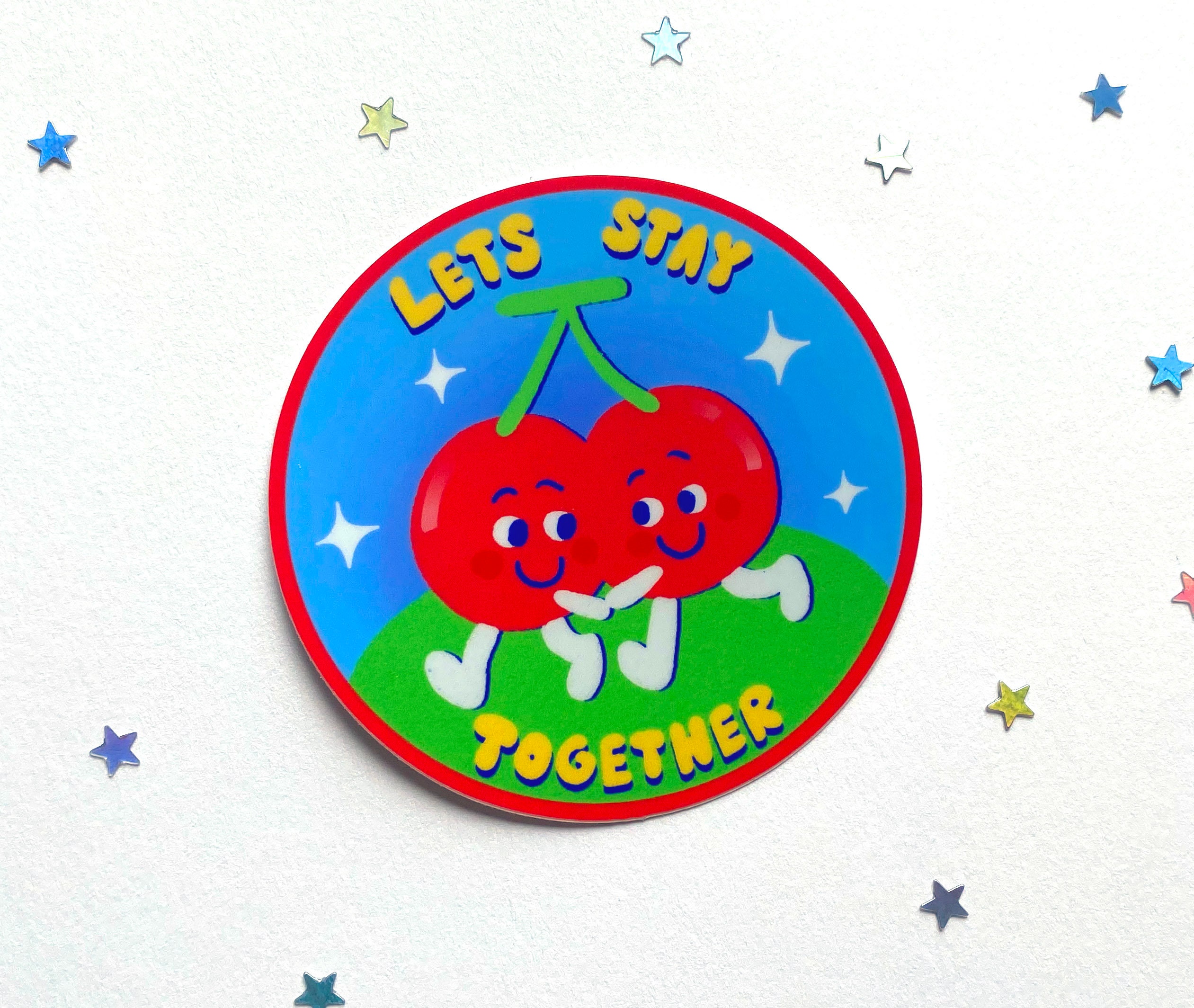 Cute Silly Circle Vinyl Stickers | Etsy
