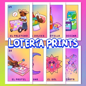 Lotería Cards Art Prints A5 5"x7 » Bingo mexicain
