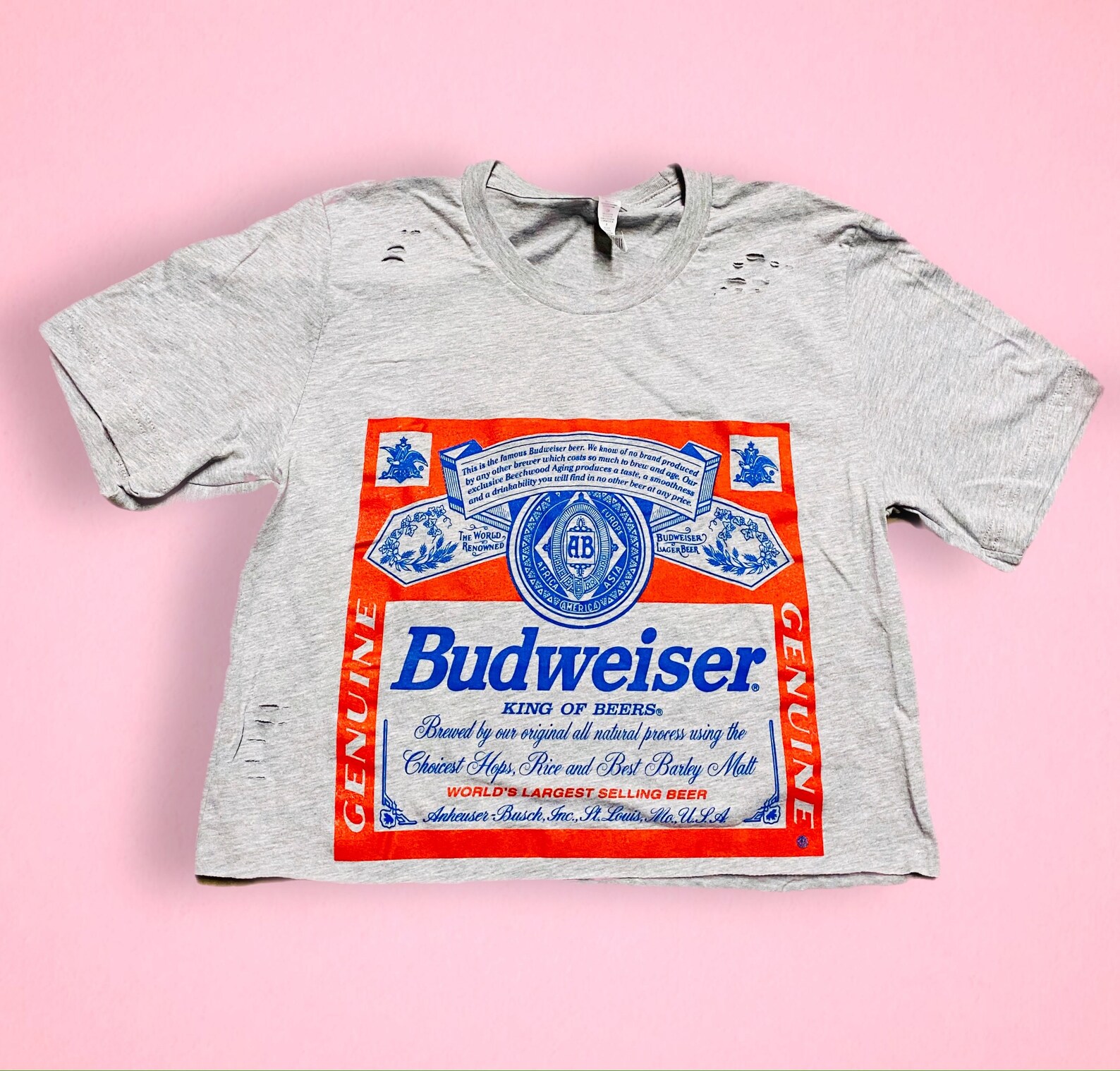vintage budweiser crop top