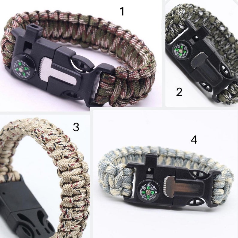 Emergency Survival Paracord Bracelet Etsy