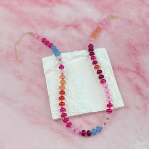 Rainbow Gemstone Choker Necklace: Anthropologie Inspired Statement Jewelry