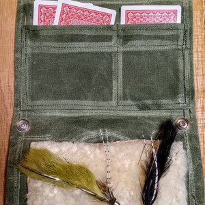 Fly Fishing Wallet (waxed canvas)