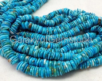 Natural Turquoise Heishi Beads Gemstone Turquoise Disc Beads SKU-GM-