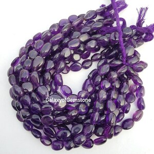 AAA Natural Amethyst Smooth Nuggets, Amethyst Beads, 5 To 15mm, 8 Inch Strand, Gemstone Beads, Amethyst Nuggets Beads, Precious Beads.