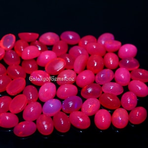 AAA Grade Pink Opal Natural Ethiopian Pink Opal Pink Ethiopian Opal Cabochon Pink Welo Opal Gemstone pink Ethiopian Opal Cabochon calibrated