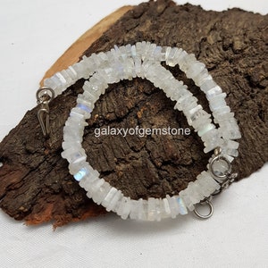 1 Strand ! AAA Natural Moonstone Heishi Square Shape Beads | 4-6 mm Beads | Natural Moonstone Beads | Moonstone Heishi Beads | 16 Inch Beads