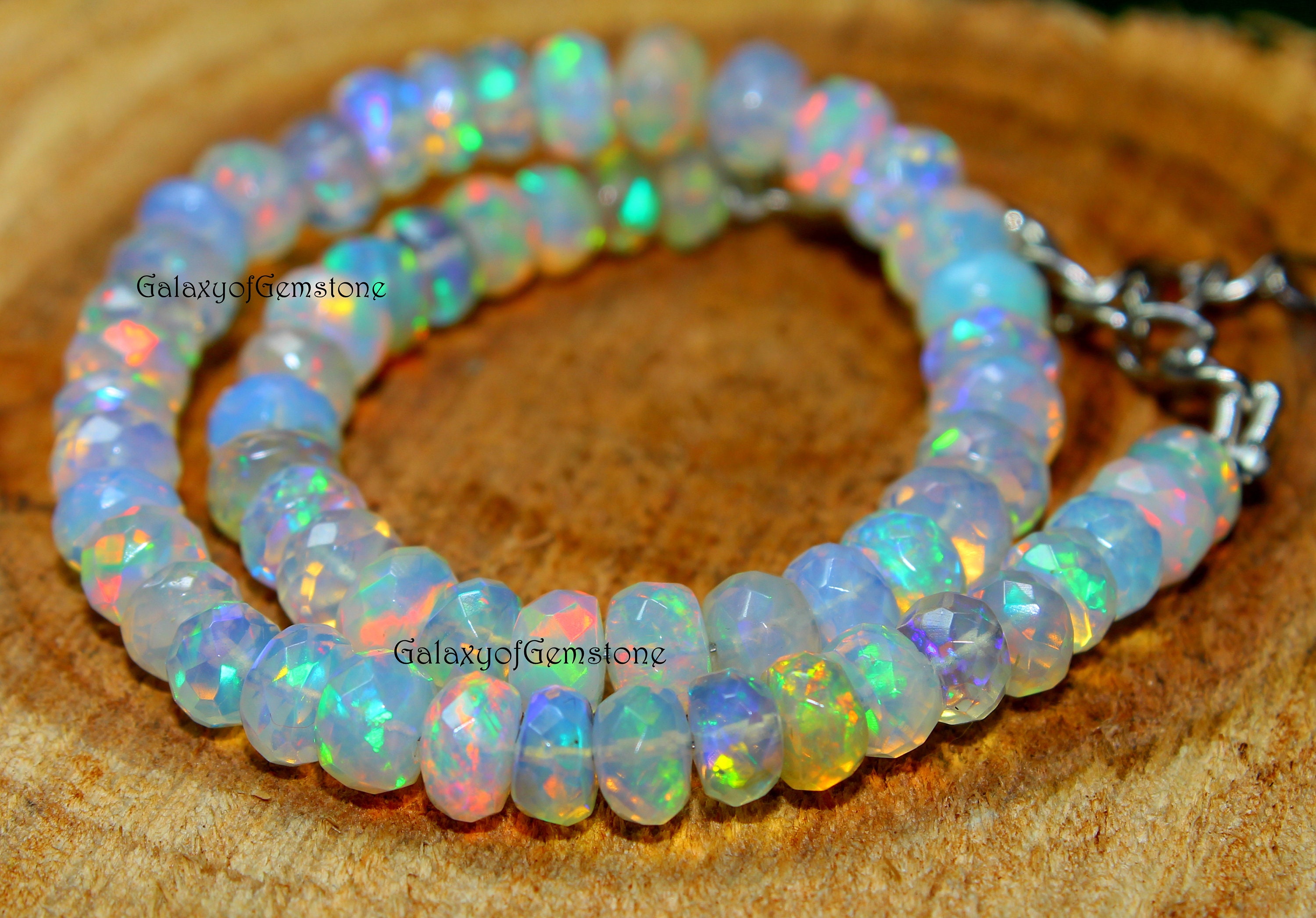 Opal Beads Gemstone Beads Opal Stone Rainbow Opal Gift Np-2054