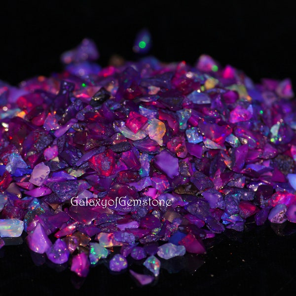 100 Pcs Purple Opal Raw Crystals Bulk Raw Opal Rough Opal  Welo Opal AAA Grade Raw Opal Rough Opal Crystal fire Opal Rough gemstone