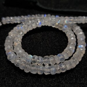 Rainbow Moonstone Rondelle Beads: Faceted Gemstone Jewelry Making, 4-6mm