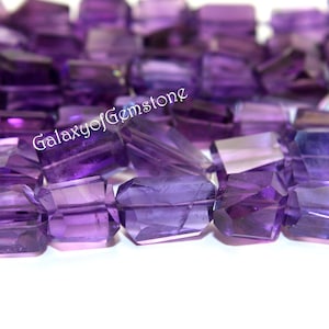 Natural Amethyst Beads Purple Amethyst Nugget Beads Amethyst Step Cut Faceted Nugget Shape Tumble Beads Amethyst Beads 7mm to 12mm Size 8"