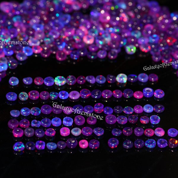 Ethiopian Opal Beads/ Welo Fire Opal Beads/ Drilled Opal Beads/ Opal Loose Beads/ Smooth Rondelle Beads/ Beads For Making Jewelry