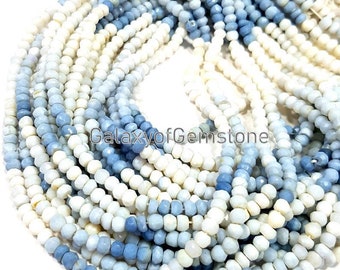 Natural Blue Opal Shaded beads/Micro Faceted beads/Rondelle beads/Blue Opal Faceted/Blue colors beads/Gemstone beads/For Jewelry Making