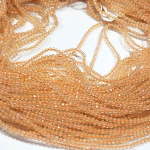 Natural Citrine Faceted Rondelle Beads 2mm-2.5mm Tiny Micro Small Beads Citrine Beads Citrine Roundelle Beads Semi Precious Beads 13inch