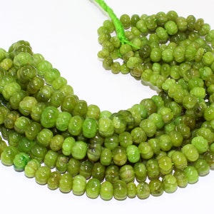 Vessonite Carved Watermelon Shape Beads 7mm to 8mm  Vessonite Carving Beads  Melon Hand Carve Pumpkin Gemstone Jewelry Making craft 8inch