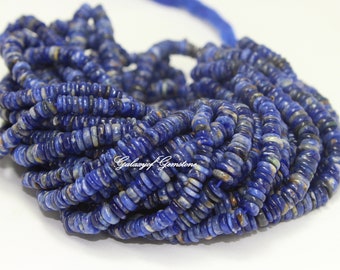 Blue Sodalite Heishi Tyre Wheel shape Approx. 4mm 6mm  Beads Blue Sodalite Beads Plain Smooth Sodalite Heishi Beads Smooth Beads 16inch