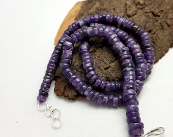 1 Strand ! AAA Charoite Heishi Tyre Shape Approx 4-6 mm Beads Smooth Beads 16" | Charoite Beads | Smooth Charoite Heishi Beads