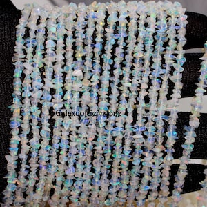AAA Ethiopian Opal Chip Beads: Raw Gemstone Nuggets, 4-6mm