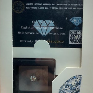 White D E Color Brilliant Cut Round Cut VVS1 Moissanite Stone Loose Gemstone Synthetic Diamond with Certificate Calibrated Size Available