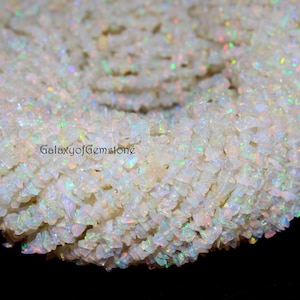 Ethiopian Opal Chip Beads: Raw Uncut Gemstone Nuggets, 4-6mm