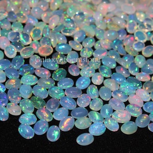 AAA Quality Natural Ethiopian Opal Oval Shape Cabochons Wholesale Lot Amazing Quality opal Cabochon Ethiopian Opal Opal Cabochon Calibrated