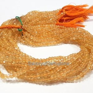 Natural Citrine 4mm-5mm Rondelle Faceted Beads Micro Small Faceted Rondelle Beads Citrine Faceted Beads Semi Precious Beads Roundelle Beads