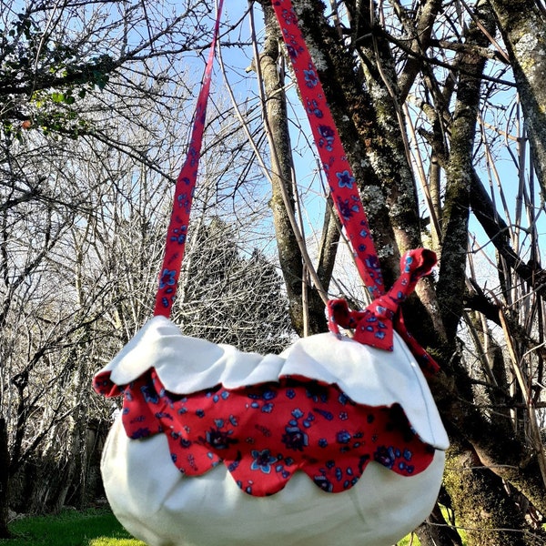 Effleur, le sac besace, bandoulière, fleurs