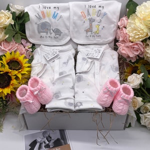 New Baby Twin Gift, Baby Hamper, Unisex Baby Hamper & Baby Girl and Boy Hamper, Baby Twins, Baby twin hamper image 2
