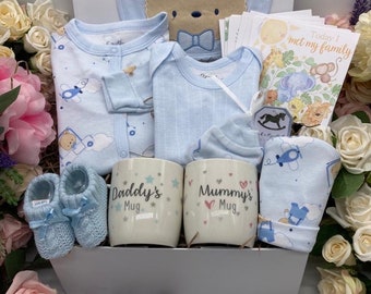 Baby Boy Hamper. New Parent Gift Box, New Baby Gift, New Baby Hamper, Baby Boy Hamper, Baby and Mom, Baby Boy Gift