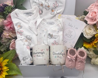 Baby Hamper. New Parent Gift Box, New Baby Gift, Baby Girl Hamper, Baby and Mom, Baby Girl Gift