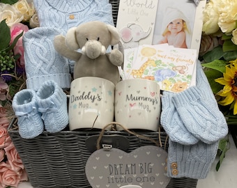 New Baby Boy Gift, Baby Hamper, Baby Boy Hamper, Mom and Dad Deluxe Hamper. New Baby Gift , New Parents