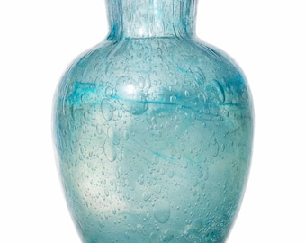 Charles Schneider Ecaille Art Glass Vase, Signed OOAK, circa 1926 France, 11" x 7.5" x 5.5"   Vintage Collectible.